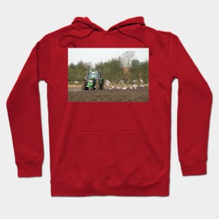 Ploughing on a frosty day Hoodie